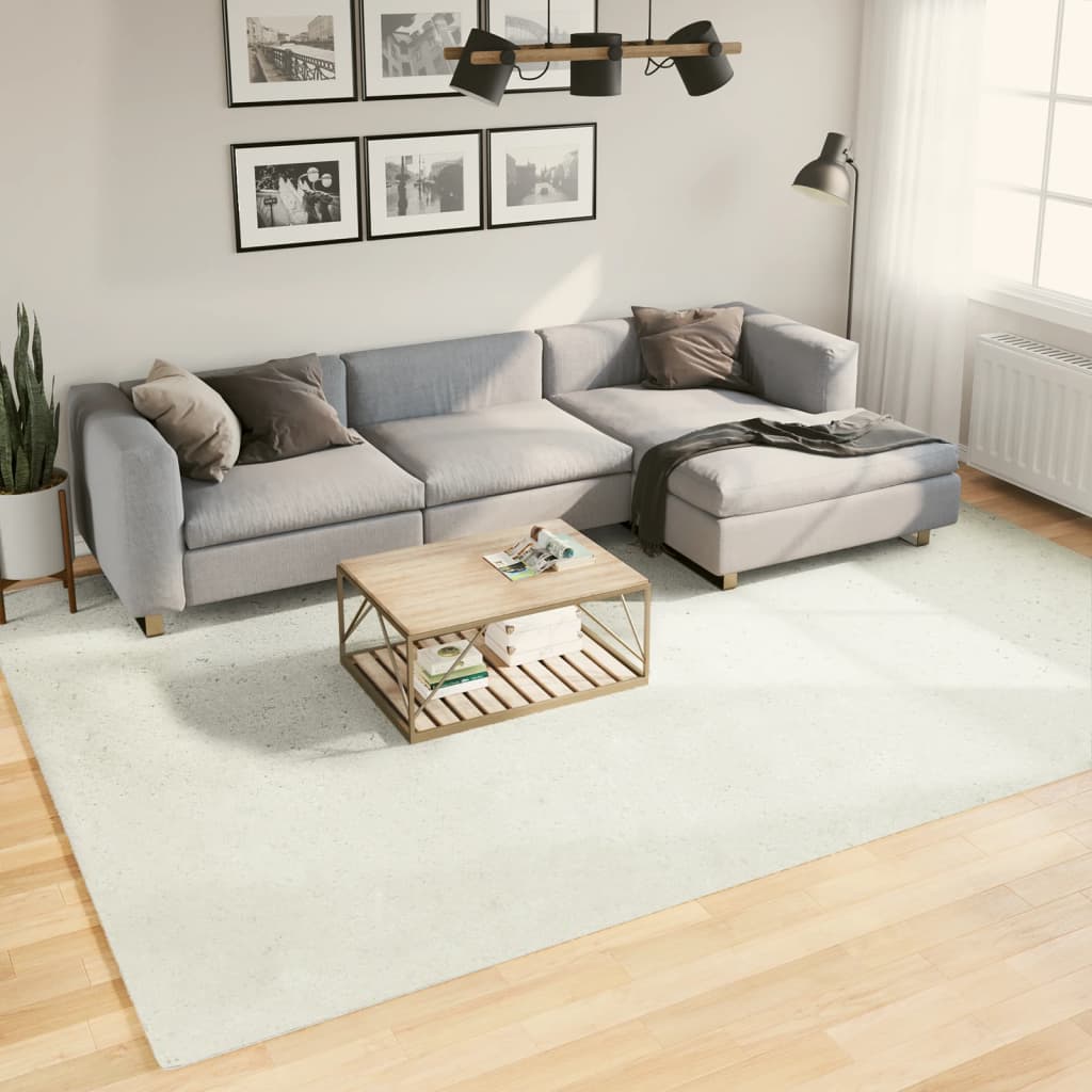 VidaXL Teppich OVIEDO niedriger Flor 240x340 cm creme