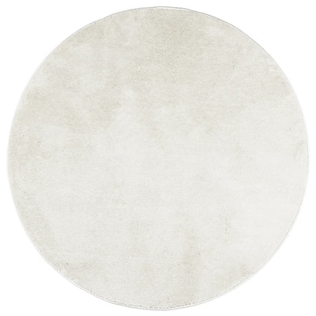 Vidaxl Teppich Oviedo Kurzflor ø 120 cm cremefarben