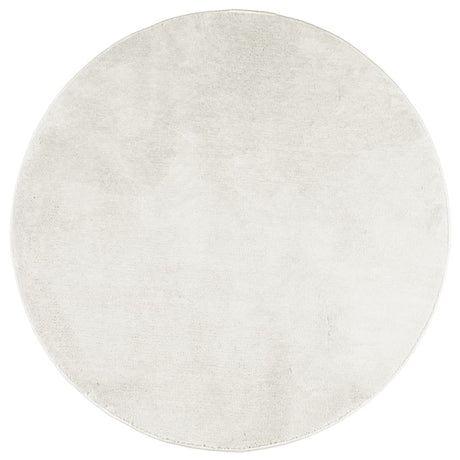 VidaXL Teppich OVIEDO niedriger Flor Ø 160 cm Creme