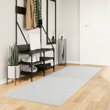 VidaXL Teppich Oviedo niedriger Flor 80x250 cm grau