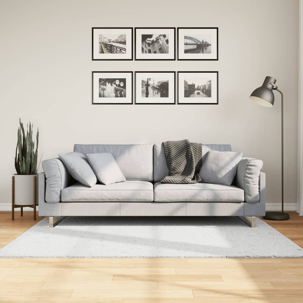 VidaXL Teppich Oviedo Niederflor 120x170 cm grau