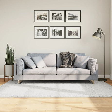 VidaXL Teppich Oviedo Niederflor 140x200 cm grau