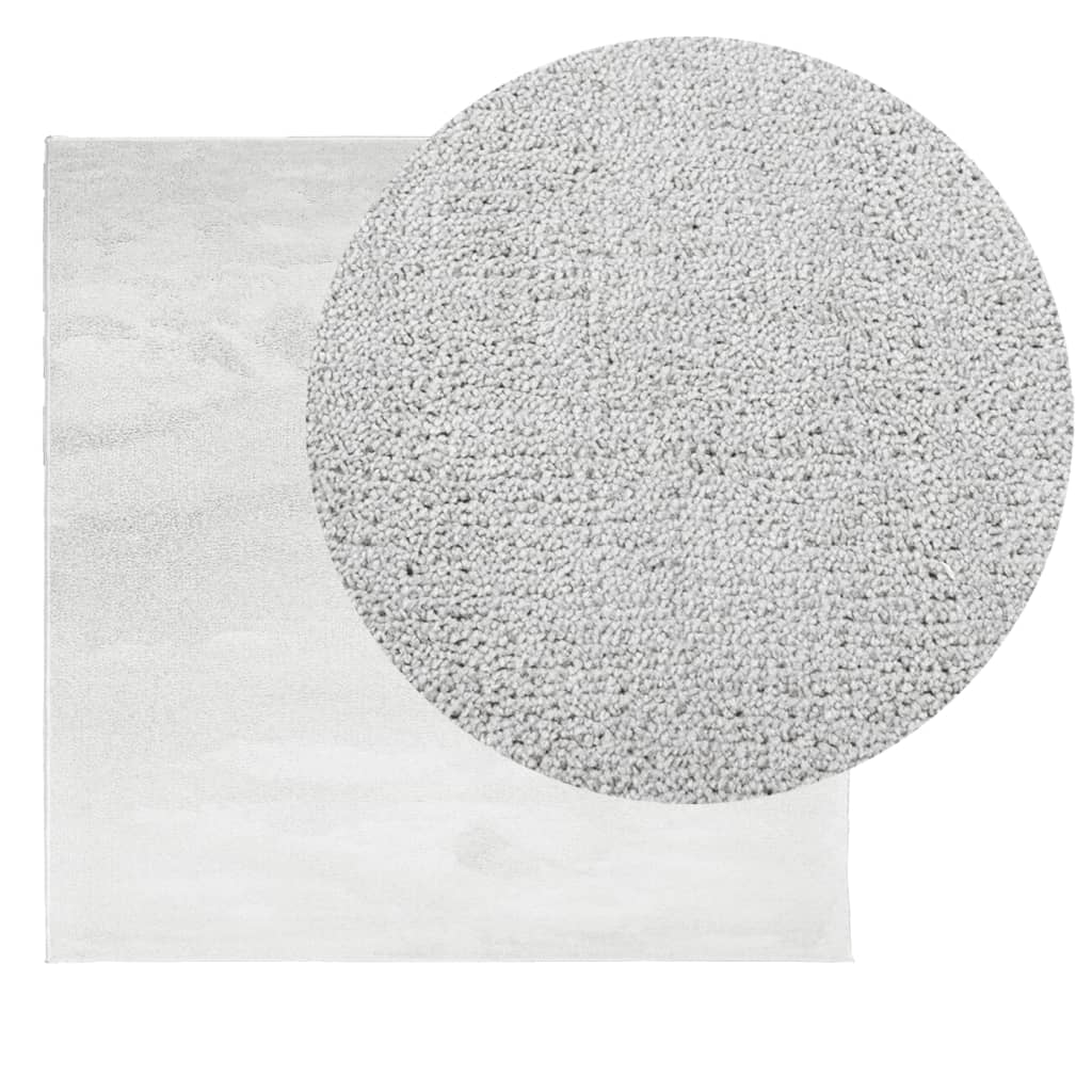 VidaXL Teppich OVIEDO niedriger Flor 160x160 cm grau