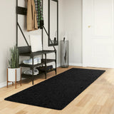 VidaXL Teppich OVIEDO niedriger Flor 80x250 cm schwarz