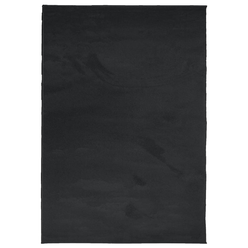 VidaXL Teppich Oviedo Niederflor 140x200 cm schwarz