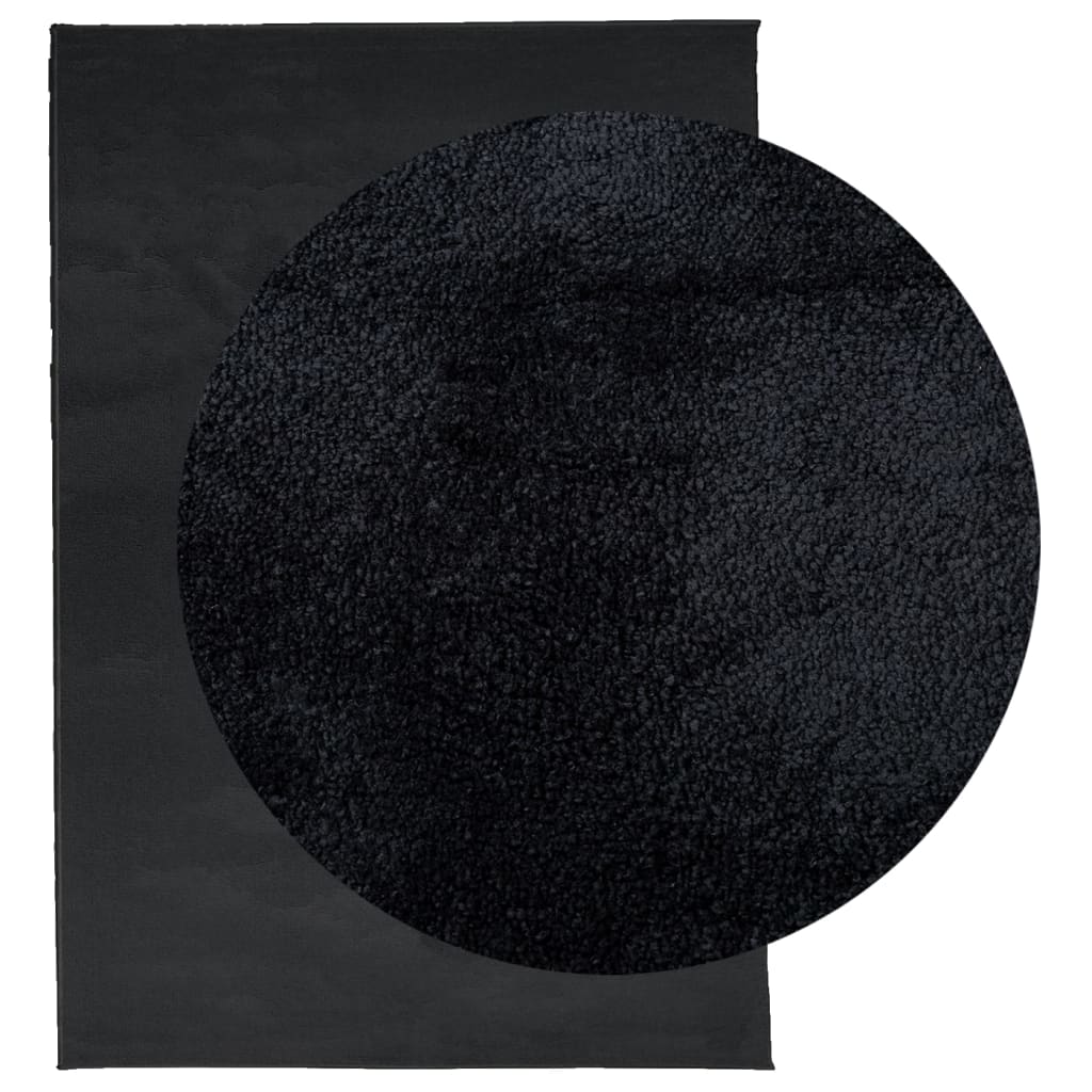 VidaXL Teppich Oviedo Niederflor 140x200 cm schwarz