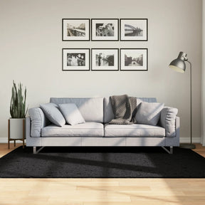 VidaXL Teppich Oviedo Niederflor 140x200 cm schwarz