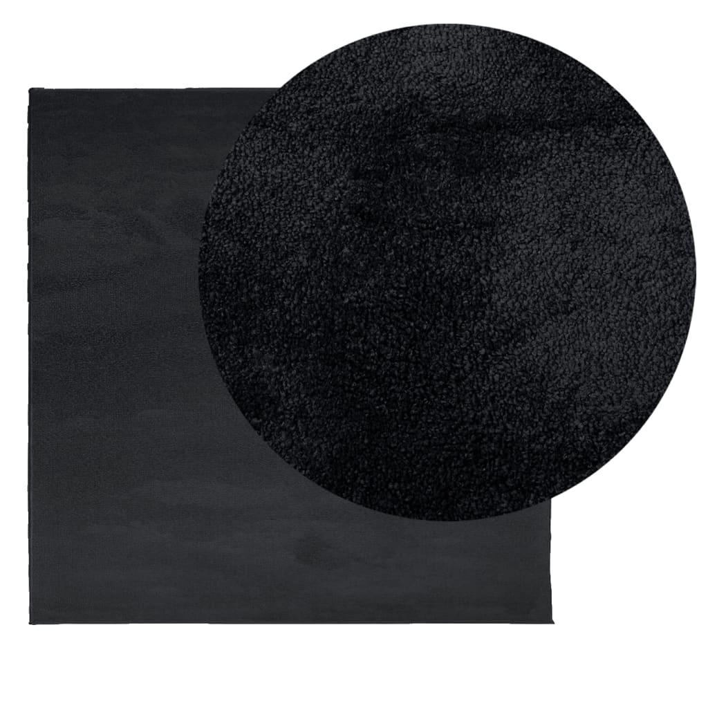 VidaXL Teppich Oviedo Niederflor 160x160 cm schwarz