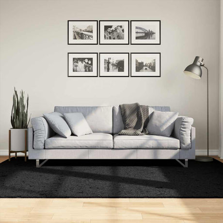 VidaXL Teppich Oviedo Niederflor 160x230 cm schwarz