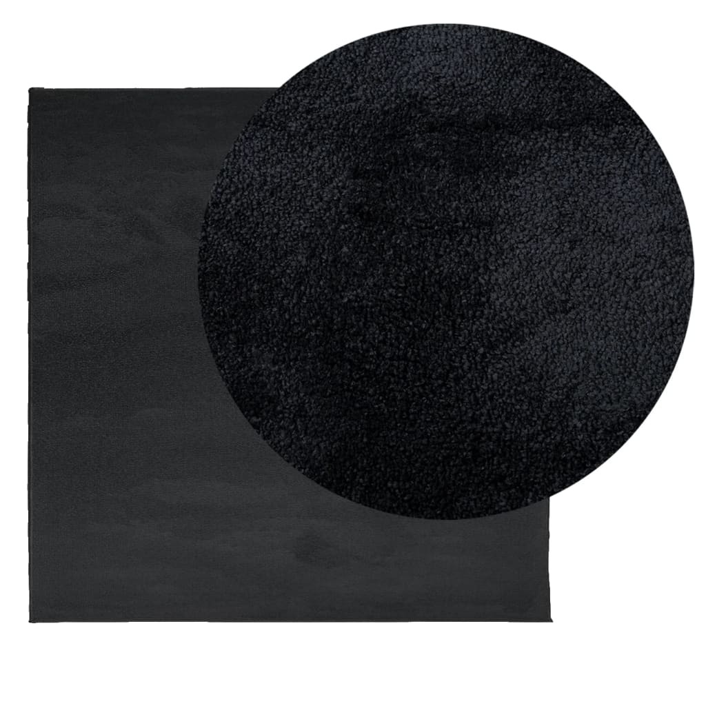 Vidaxx Teppich Oviedo Niederflor 200x200 cm schwarz