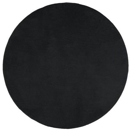 Vidaxx Teppich Oviedo Niederflor ø 120 cm schwarz