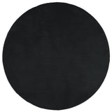 VidaXL Teppich OVIEDO niedriger Flor Ø 160 cm schwarz