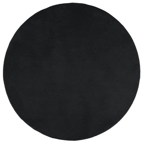 Vidaxx Teppich Oviedo Niederflor ø 200 cm schwarz