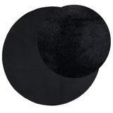 Vidaxx Teppich Oviedo Niederflor ø 200 cm schwarz