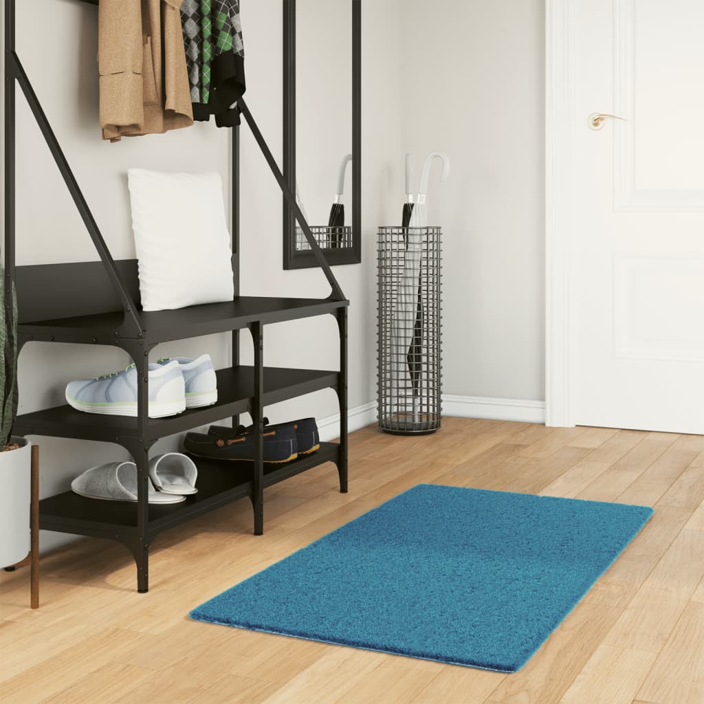 VidaXL Teppich OVIEDO niedriger Flor 60x110 cm türkis