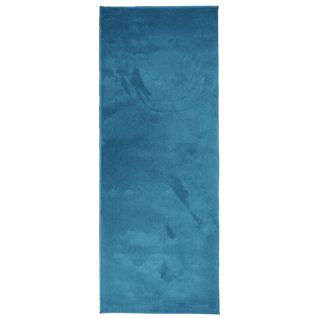 VidaXL Teppich Oviedo Kurzflor 80x200 cm Türkis