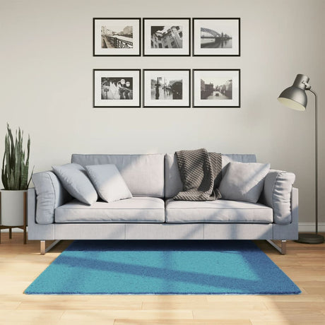 VidaXL Teppich Oviedo Kurzflor 120x120 cm Türkis