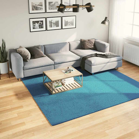 VidaXL Teppich OVIEDO niedriger Flor 240x240 cm türkis