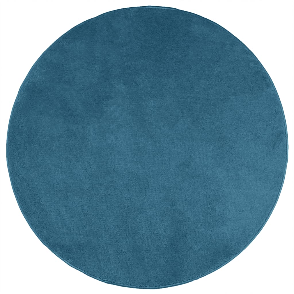 Vidaxl Teppich Oviedo Kurzflor ø 80 cm Türkis