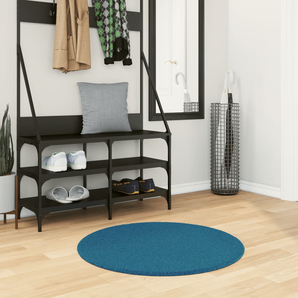 Vidaxl Teppich Oviedo Kurzflor ø 80 cm Türkis