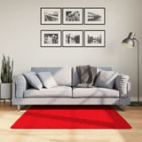 VidaXL Teppich Oviedo niedriger Flor 120x120 cm rot