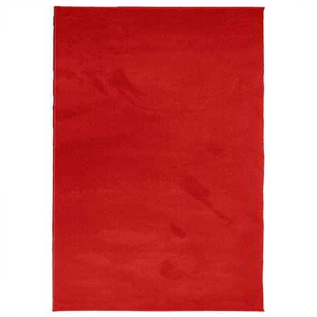 VidaXL Teppich Oviedo niedriger Flor 140x200 cm rot