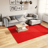 VidaXL Teppich Oviedo niedriger Flor 240x240 cm rot