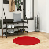 VidaXL Teppich OVIEDO Kurzflor Ø 80 cm rot