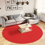 Vidaxx Teppich Oviedo Niederflor ø 240 cm rot