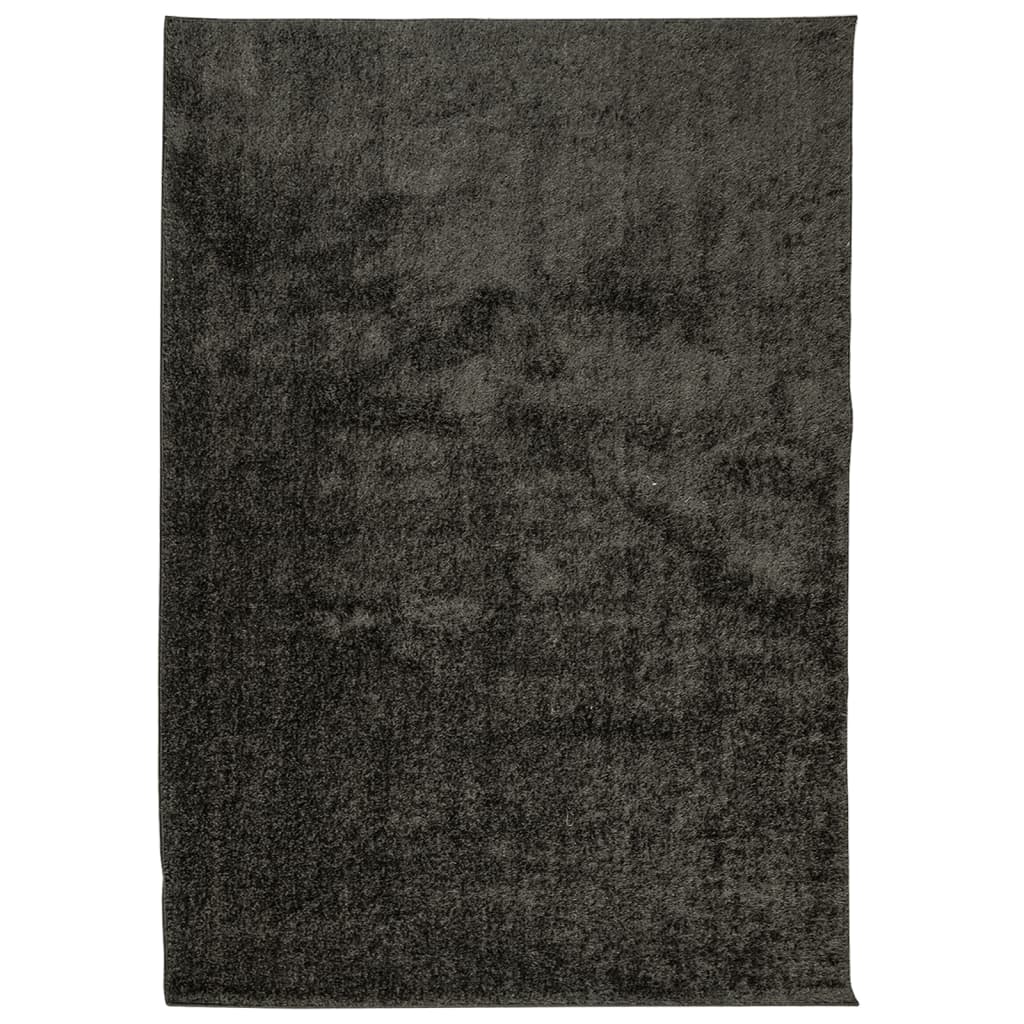 Vidaxl Teppich Istan Hochflor glänzend 120x170 cm Anthrazit