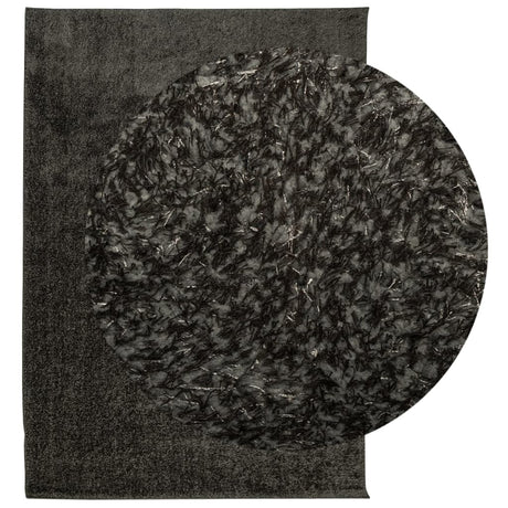 Vidaxl Teppich Istan Hochflor glänzend 120x170 cm Anthrazit