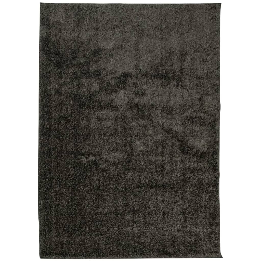 Vidaxl Teppich Istan Hochflor glänzend 200x280 cm Anthrazit