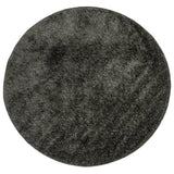 Vidaxl Teppich Istan Hochflor glänzend ø 80 cm Anthrazit
