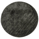 Vidaxl Teppich Istan Hochflor glänzend ø 100 cm Anthrazit