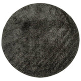 Vidaxl Teppich Istan Hochflor glänzend ø 120 cm Anthrazit