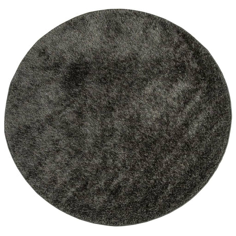 Vidaxl Teppich Istan Hochflor glänzend ø 160 cm Anthrazit