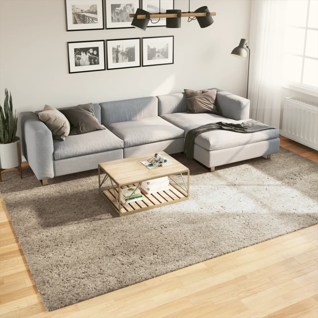 VidaXL Teppich ISTAN Hochflor glänzend 240x340 cm beige