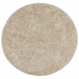 Vidaxl Teppich Istan Hochflor glänzend ø 160 cm Beige