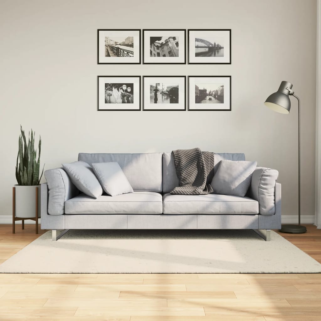 Vidaxx Teppich istan Hochflor glänzend 120x170 cm cremefarben
