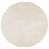 Vidaxl Teppich Istan Hochflor glänzend ø 80 cm cremefarben