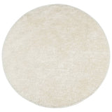 Vidaxl Teppich Istan Hochflor glänzend ø 120 cm cremefarben