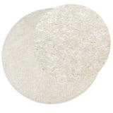 Vidaxl Teppich Istan Hochflor glänzend ø 200 cm cremefarben
