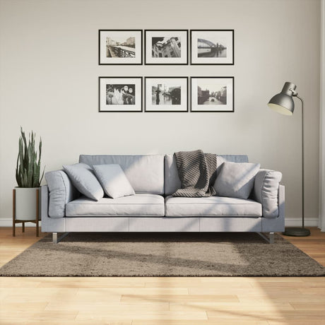 VidaXL Teppich istan Hochflor glänzend 120x170 cm grau