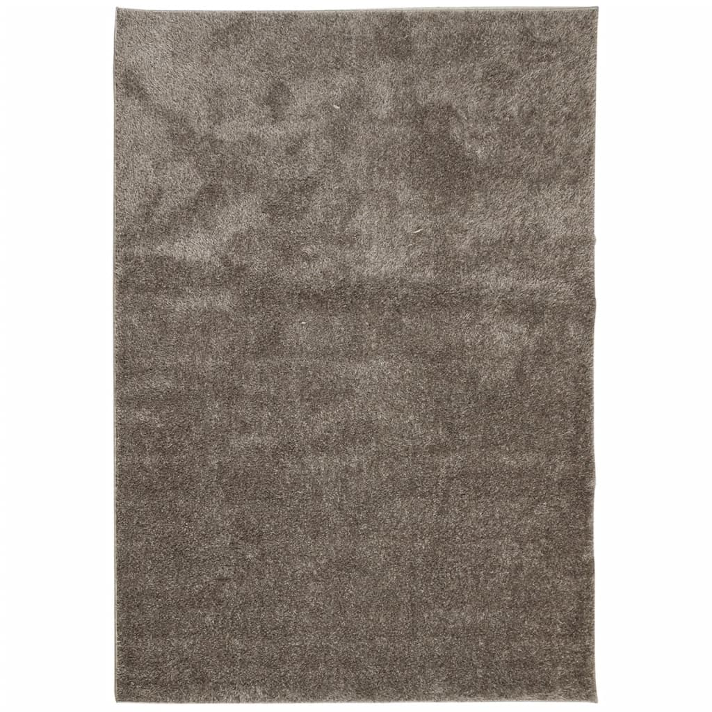 VidaXL Teppich istan Hochflor glänzend 140x200 cm grau