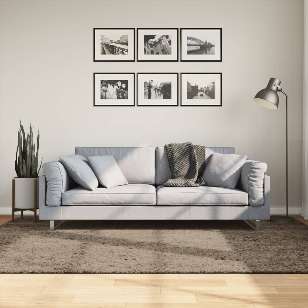 VidaXL Teppich istan Hochflor glänzend 160x230 cm grau