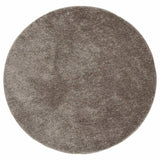 Vidaxl Teppich Istan Hochflor glänzend ø 120 cm grau