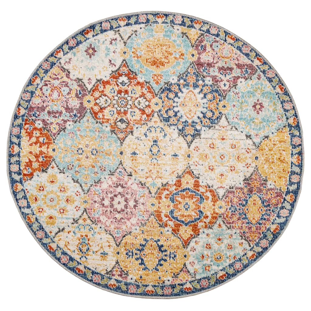 VidaXL Teppich ARBIZU für drinnen und draußen im Vintage-Stil, Ø 200 cm