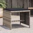 Vidaxl tuinkrukken 4 st met kussens 41x41x36 cm poly rattan lichtgrijs