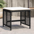Vidaxl tuinkrukken 4 st met kussens 41x41x36 cm poly rattan zwart