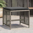Vidaxl tuinkrukken 4 st met kussens 41x41x36 cm poly rattan grijs